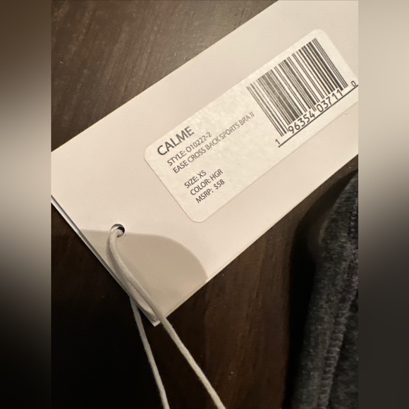 JW Calme NWT space dye ease cross back sports bra II XS HGR - Picture 6 of 10